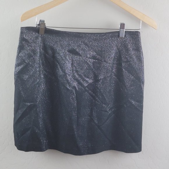 VINCE Black Silver Metallic Skirt - Picture 8 of 10